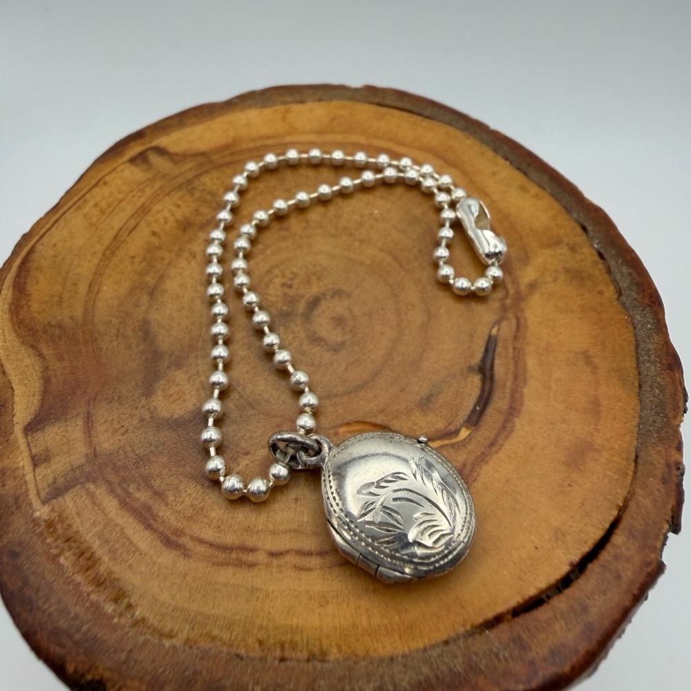 Sterling Silver Locket Bracelet 7”